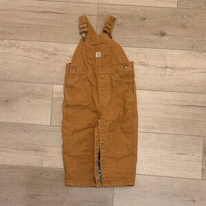 Carhartt Kids Tan/Brown Duck Canvas Overalls